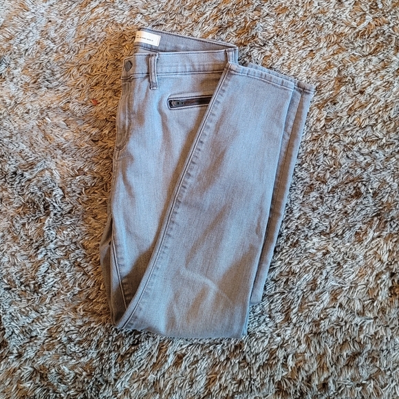 Gap 1969 Gray Wash True Skinny Ankle Denim Zippered Pockets Jeans 30 - Picture 9 of 10